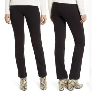 Lyssé Jeans High Waist Straight Leg Stretch Knit Denim Fitted Black L NWT